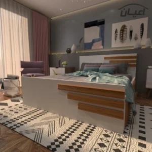تخت خواب دو نفره اعیان مدل FH357