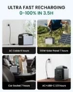 پاور استیشن قابل حمل 600-1200 وات برند Yolaness Sapy