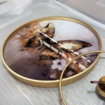 تابلو و ساعت دیواری مدل Cressida (نقاشی پروانه)