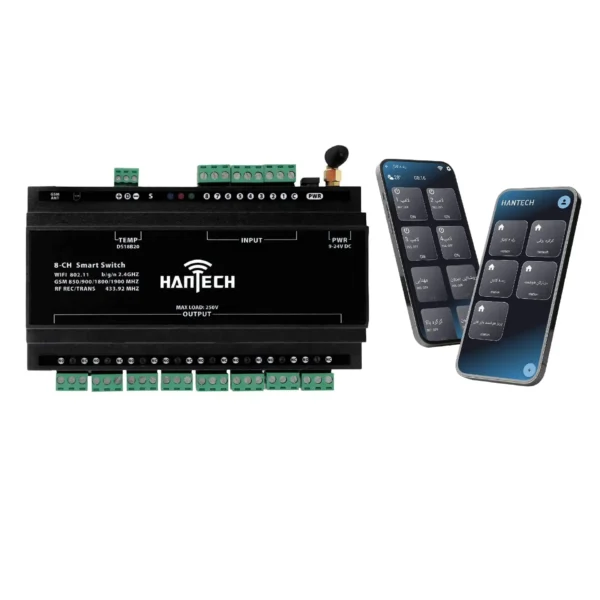 رله هوشمند 8 کانال هانتک مدل WIFI+RF
