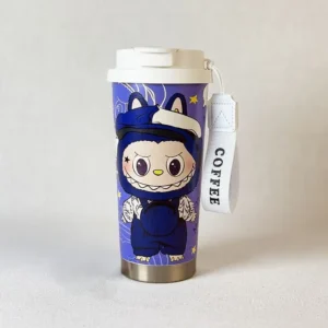 تراول ماگ استیلی طرح لبوبو caka coffee cup کد 1723