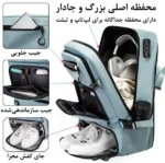 کیف و کوله پشتی مسافرتی ضد آب بنج 1810 - Image 6
