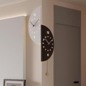 ساعت دیواری دوطرفه النسی مدل دلوین