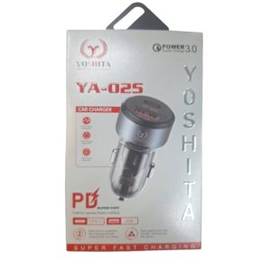 شارژر فندکی PD و فست دو پورت Yoshita مدل YA-025